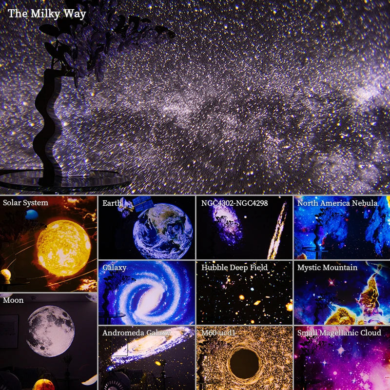 Night Light Galaxy Projector, Starry Sky Projector, 360 Rotate Planetarium Lamp for any room, Decorative Gift