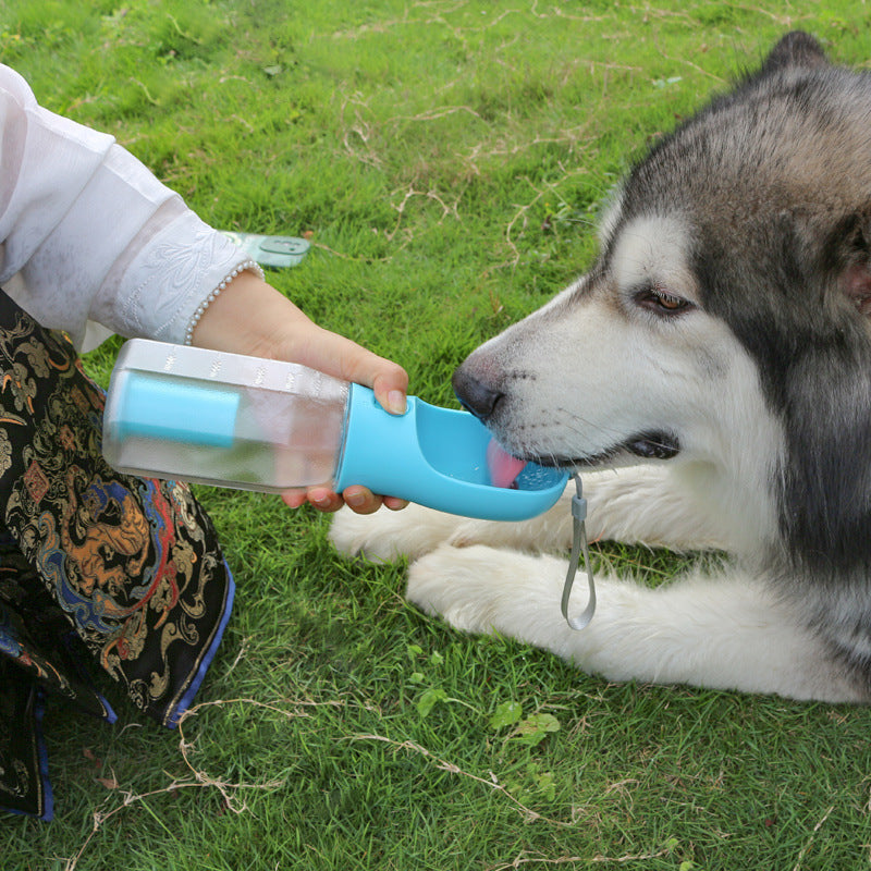 Portable Pet Water Bottle with Food Feeder & Poopbag Dispenser ,3 In 1 product