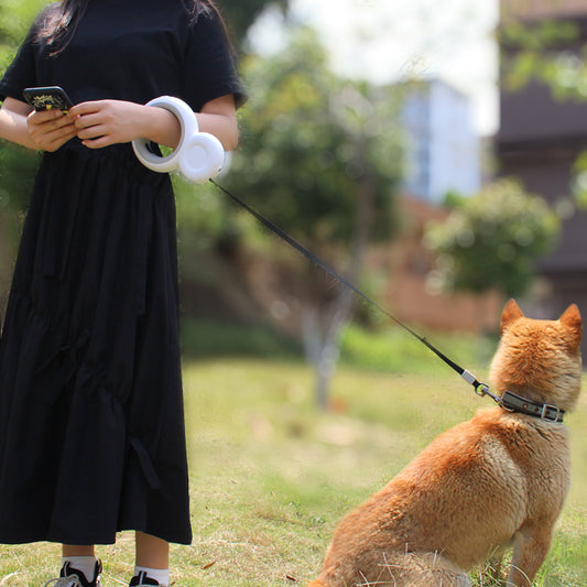 Bracelet Pet Leash Retractable With Light & Trash Bag